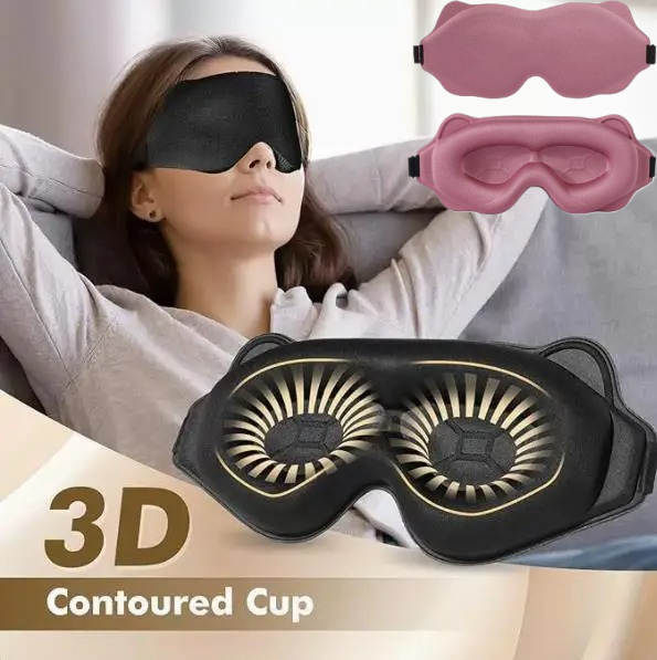 Eye Mask Sleep Travel - Máscara de dormir 3D que bloqueia