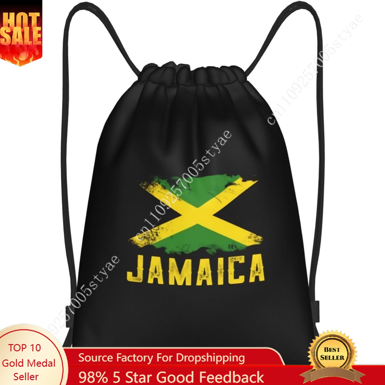 Travel Accessories For Jamaica - Jamaica bandeira saco de cordão mochila