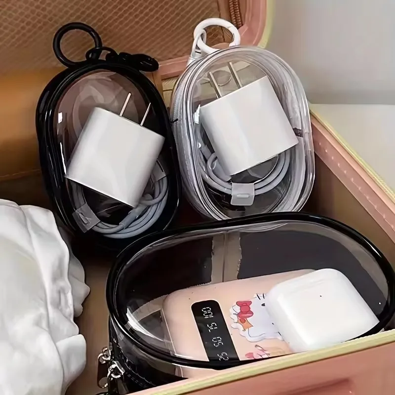 Cable Organizer Travel - Bolsa de Armazenamento Portátil Mini Transparente
