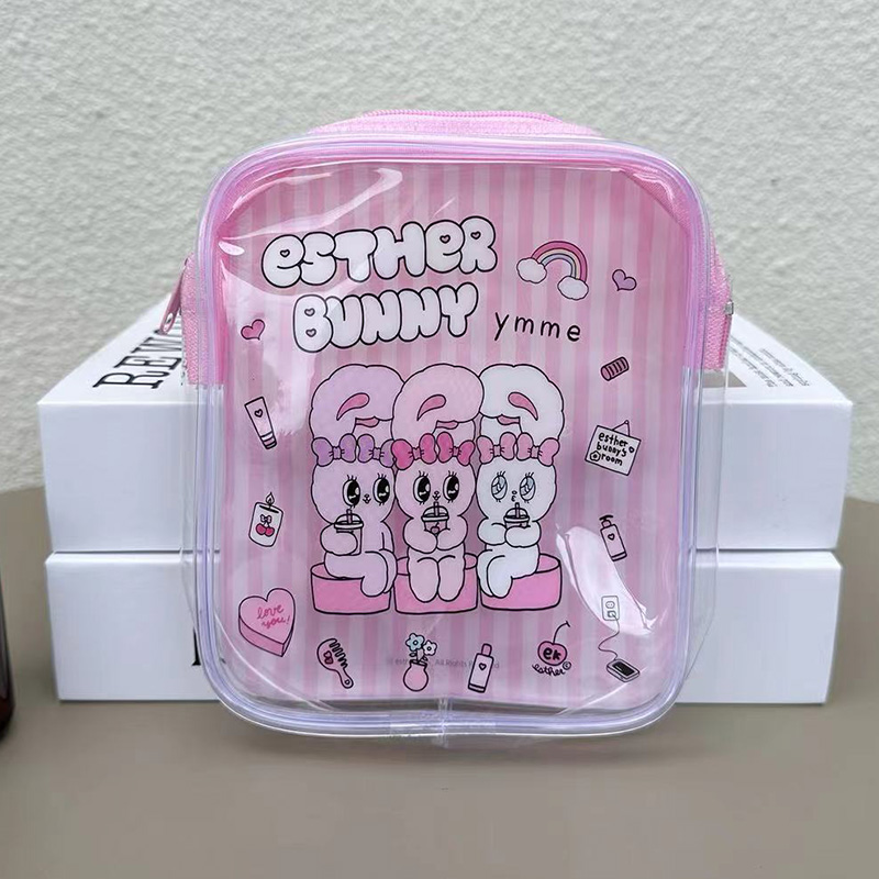 Travel Accessories Toiletry Bag - Bolsa de Maquiagem Transparente Cute Esther