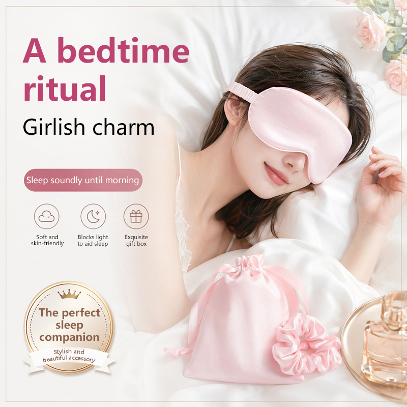 Eye Mask Sleep Travel - Máscara de Olhos de Seda Dupla