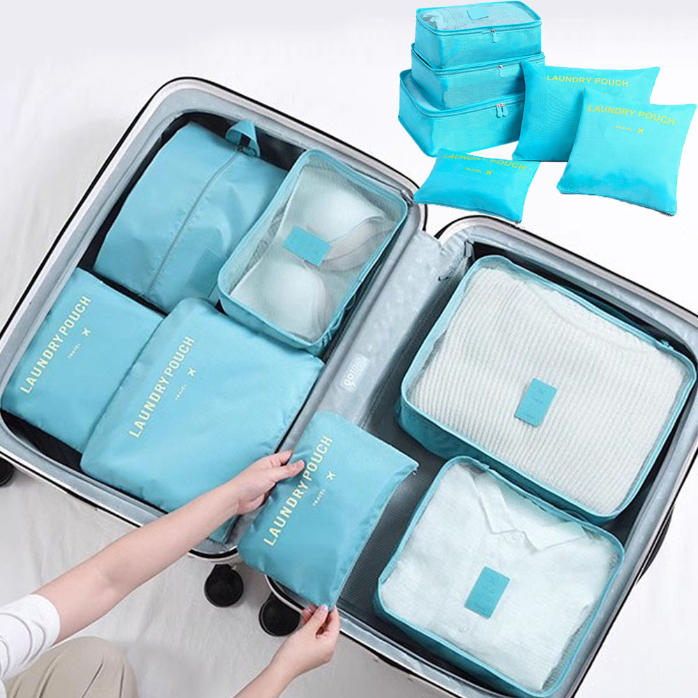 Travel Ziplock Bags - 6 unidades/conjunto de bolsas de armazenamento