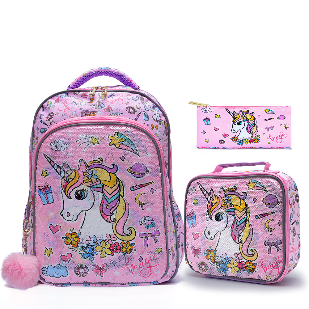 Travel Accessories Pink - Conjunto de 3 Peças de Mochila