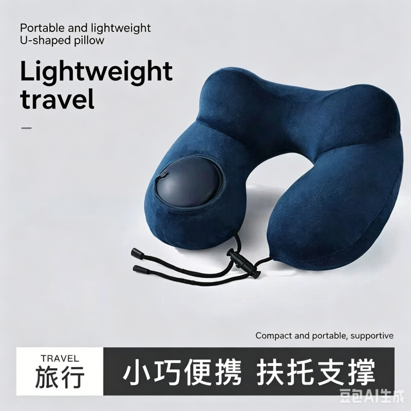 Travel Accessories Pillow - Almofada de Pescoço de Cristal Fleece