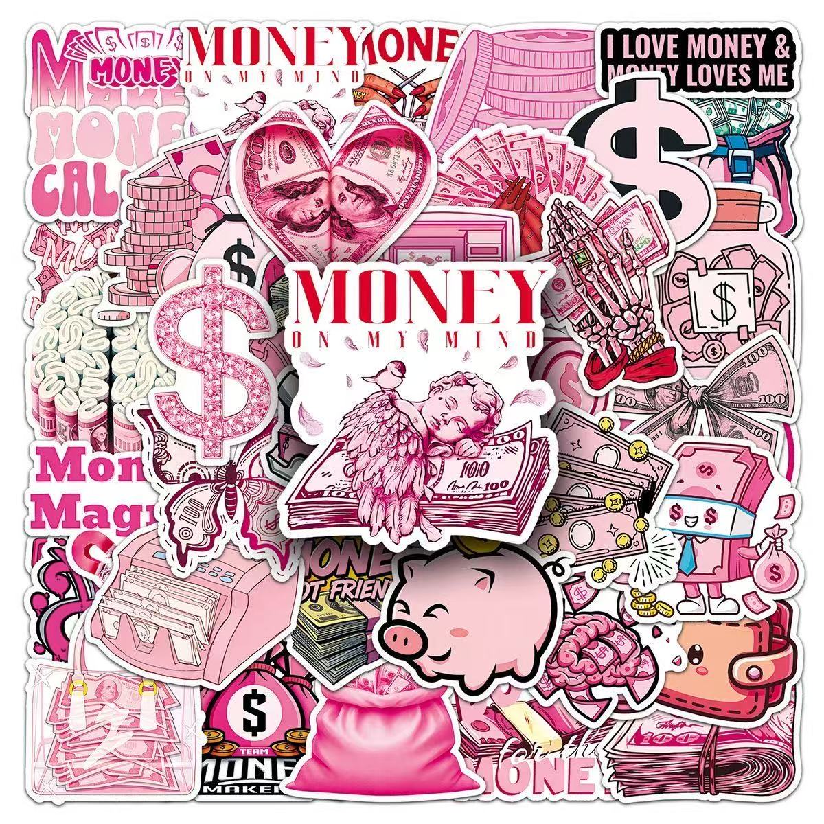 50 Adesivos de Moeda de Dólar  - Travel Accessories Pink avaliação e preço