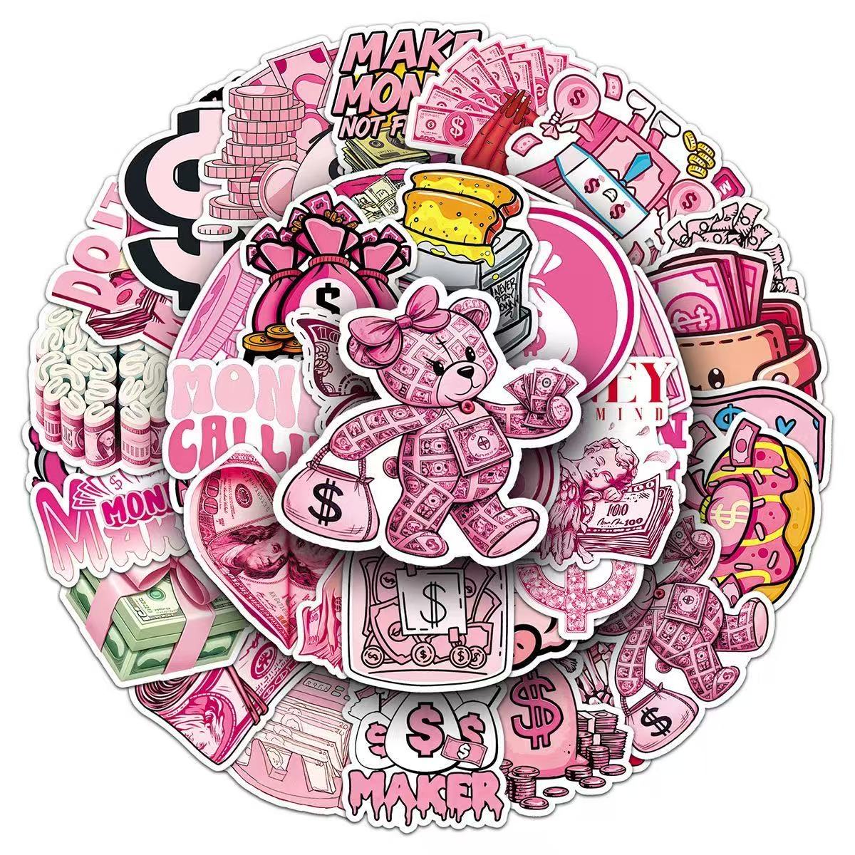 50 Adesivos de Moeda de Dólar  - Travel Accessories Pink avaliação e preço