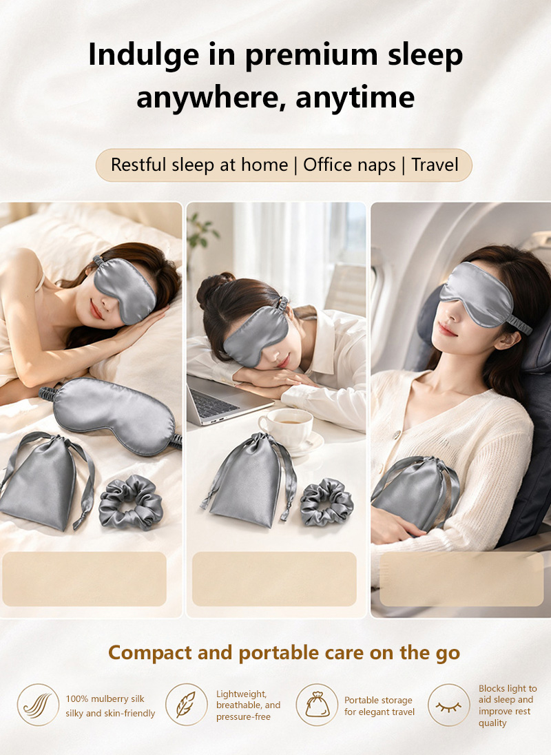 Máscara de Olhos de Seda Dupla - Eye Mask Sleep Travel avaliação e preço