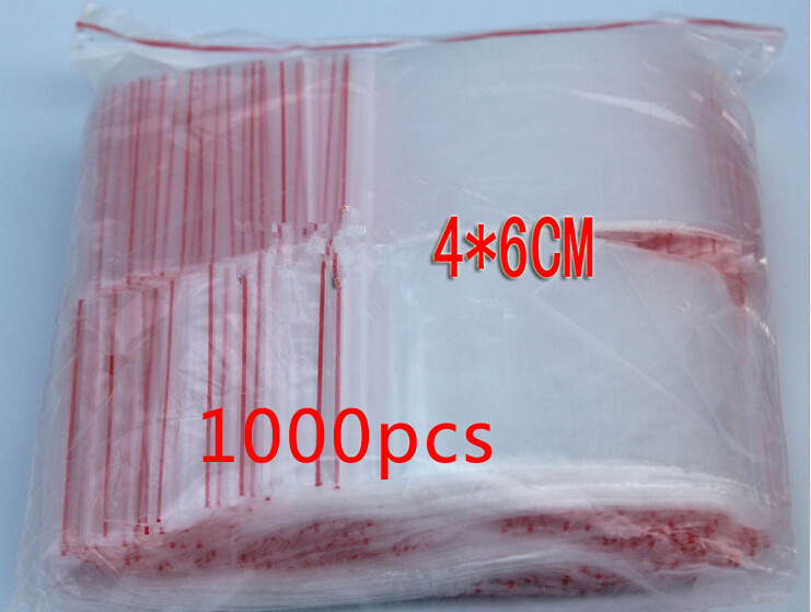 1000 pçs 4x6cm pe transparente - Travel Ziplock Bags avaliação e preço