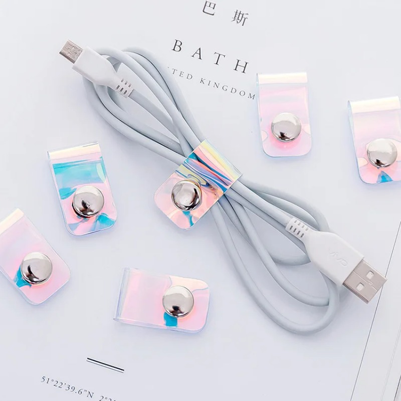 5 pçs ins laser pvc starp cabo - Cable Organizer Travel avaliação e preço