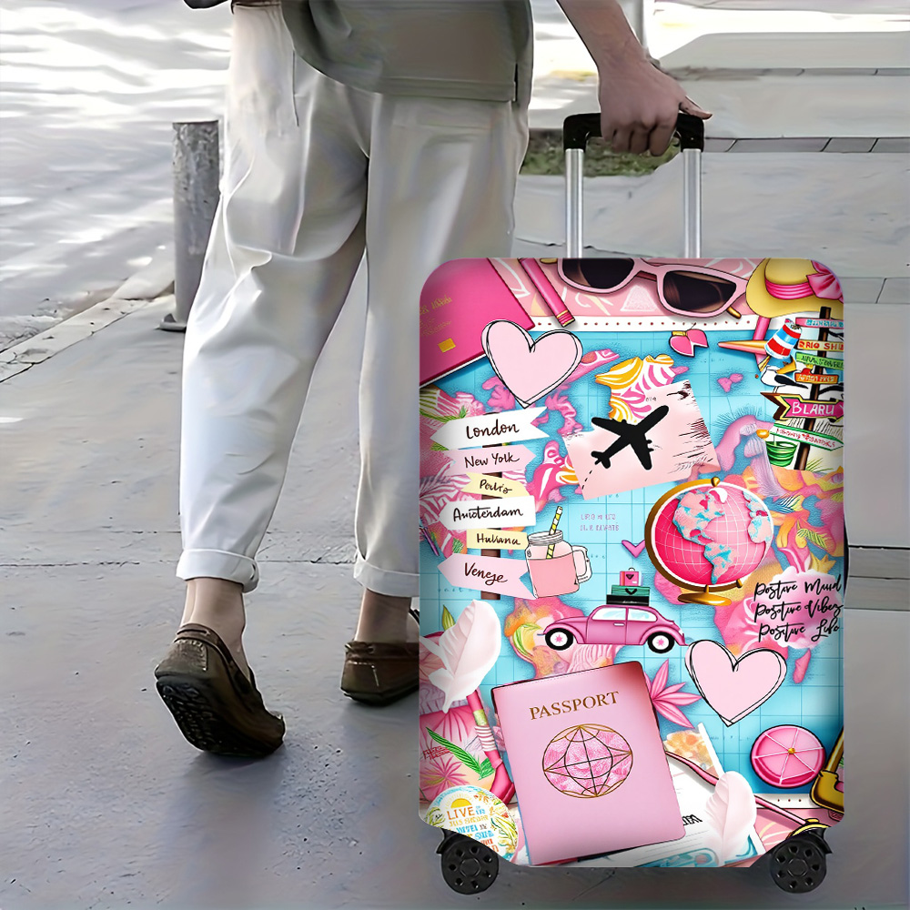 Capa de Mala Rosa Tropical com - Travel Accessories Pink avaliação e preço