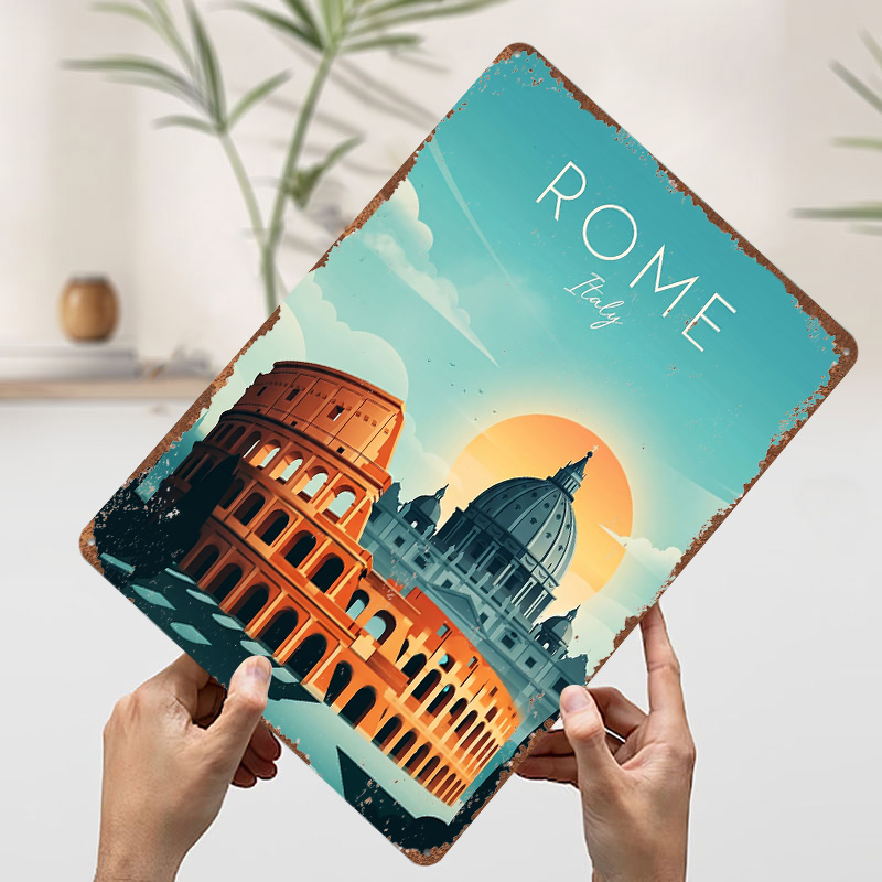 Pôster de metal de viagem a Ro - Travel Accessories Rome avaliação e preço